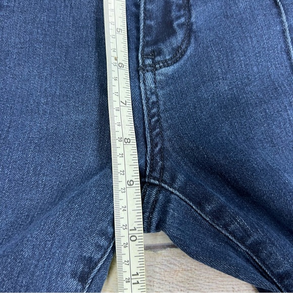 Pilcro and the Letterpress Mid Rise Skinny Dark Wash Front Seam Jeans Size 29 - Picture 10 of 11